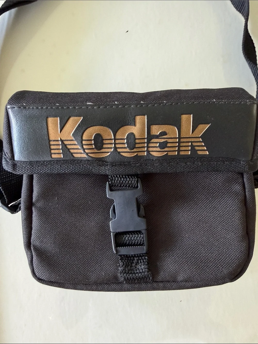 Kodak Vintage 1989 Black Camera Bag with Gold Logo